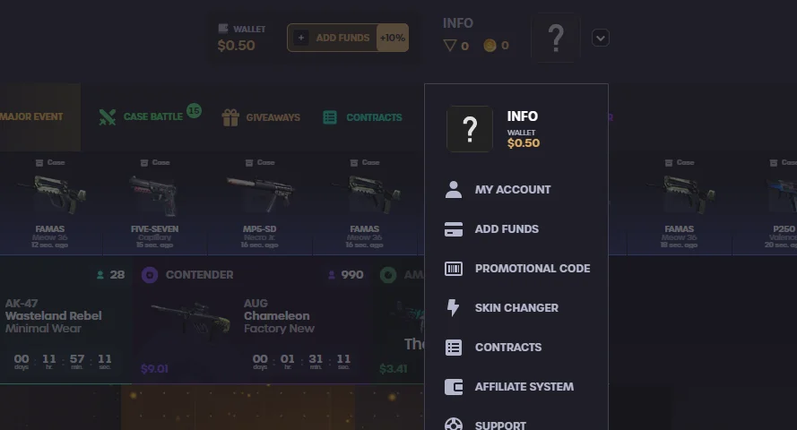 Keydrop profile