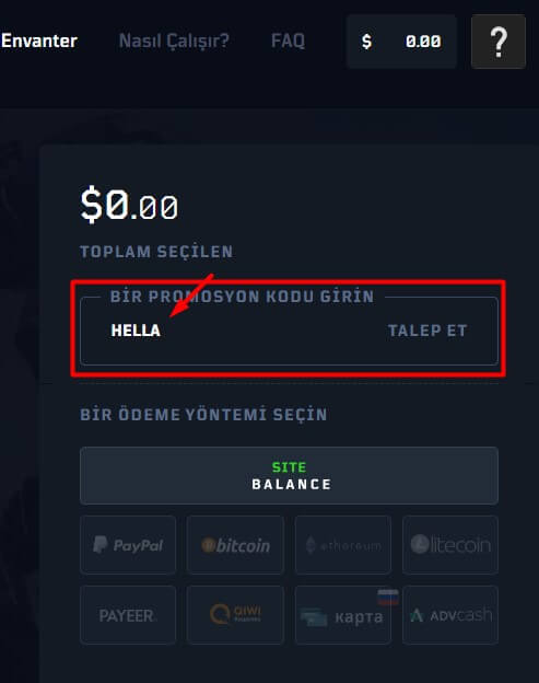 skincashire promosyon kodu talep et