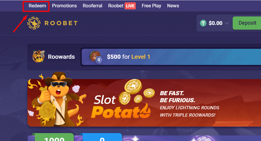 roobet redeem