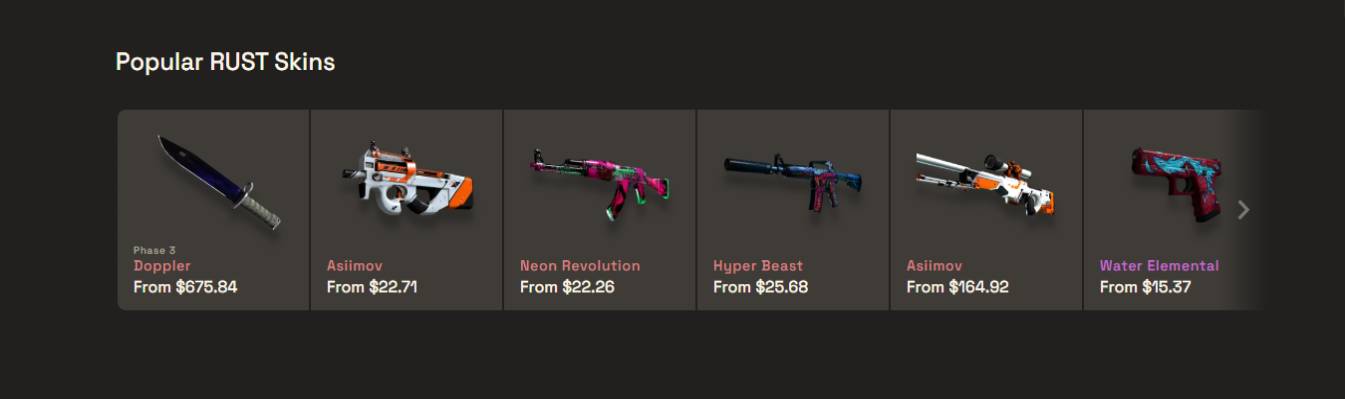 popular skins Rust