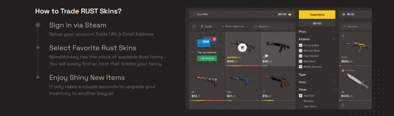 how trade rust skins