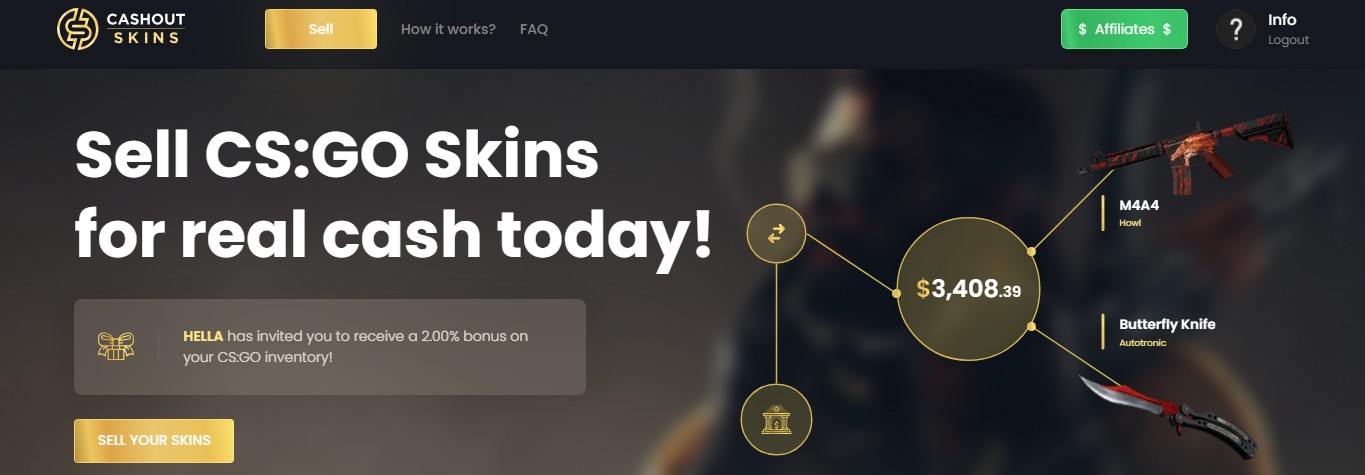 cashoutskins bonus
