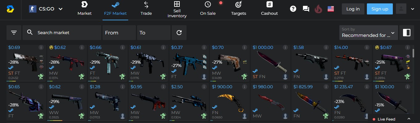 DMarket F2F market