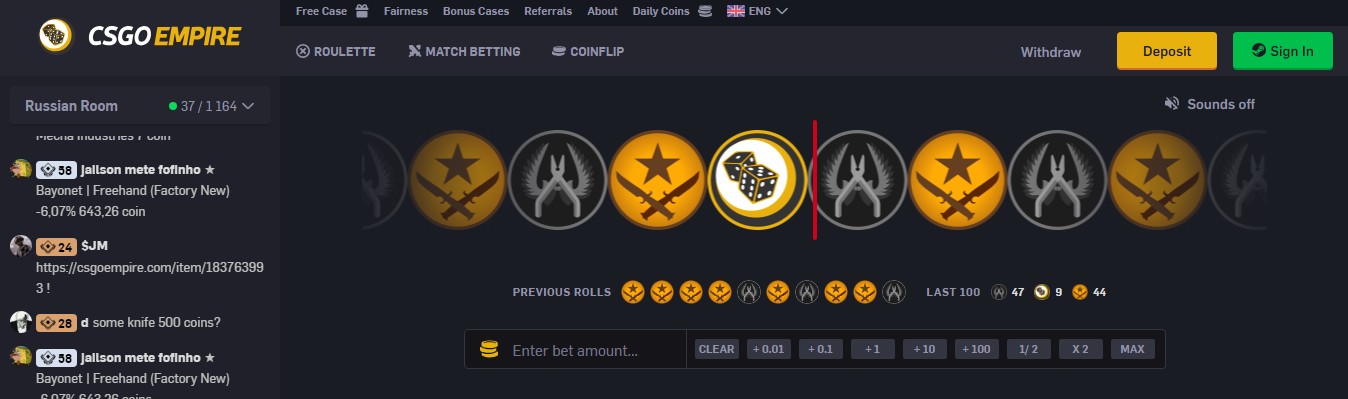 CSGOEmpire website