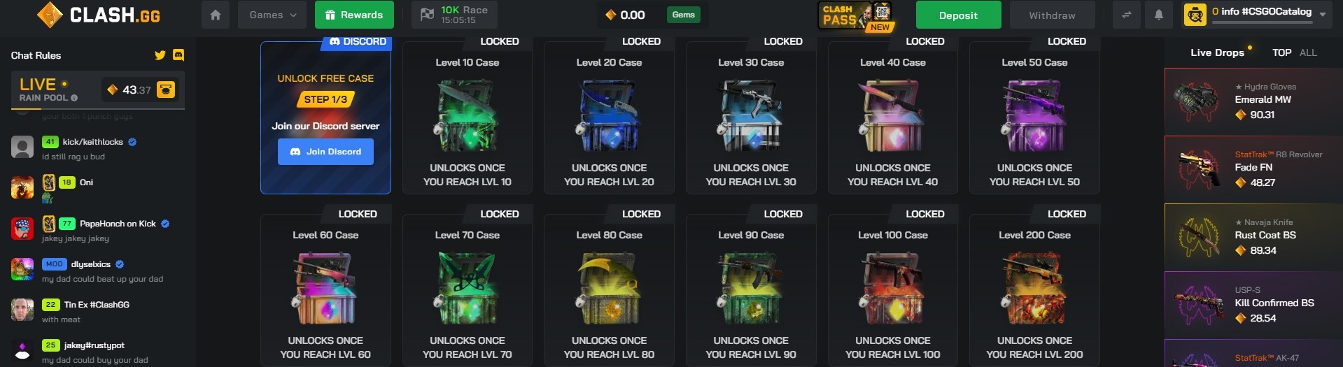 clash.gg rewards