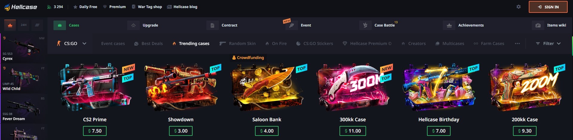 hellcase cs2 cases