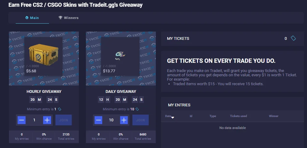 Tradeit.gg Giveaways