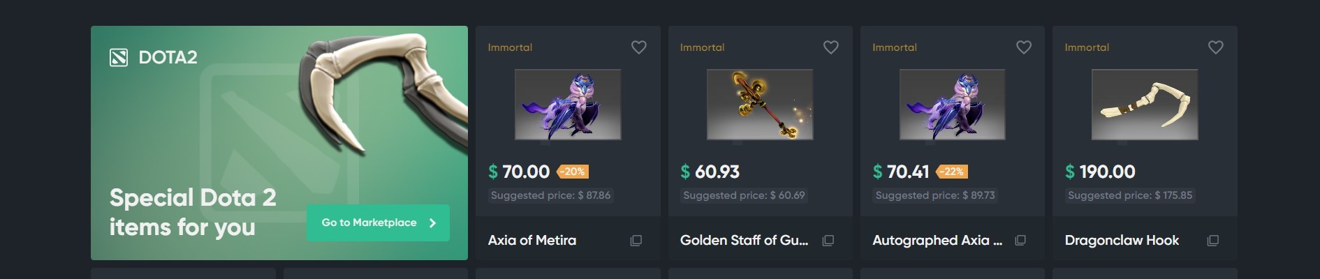 Dota 2 items on Shadowpay