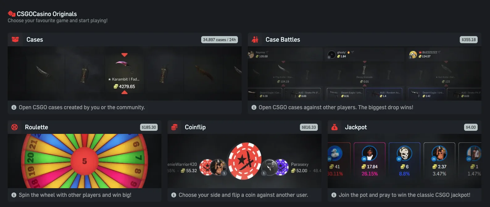 CSGOCasino website