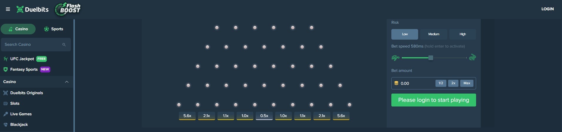 duelbits plinko game