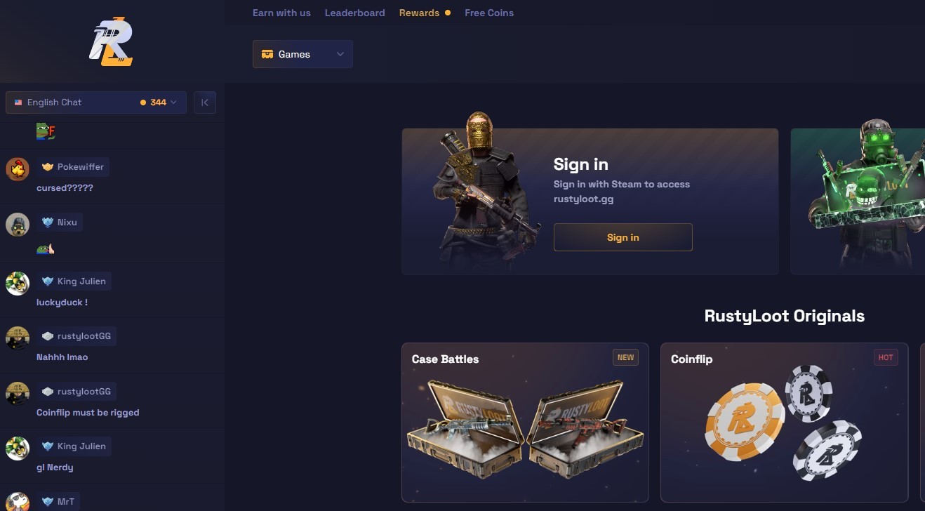 RustyLoot site