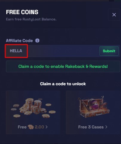 rustyloot promo code
