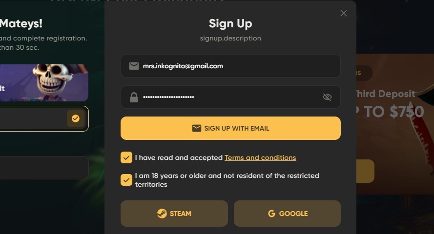 registration on bountystars