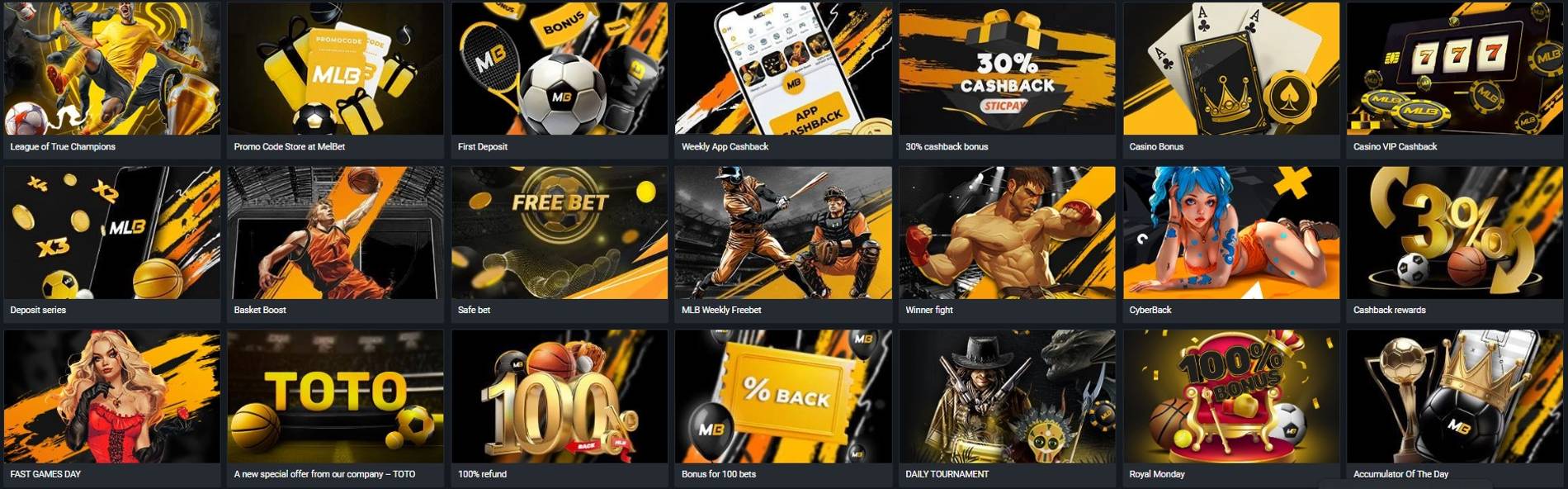 Promotions on Melbet