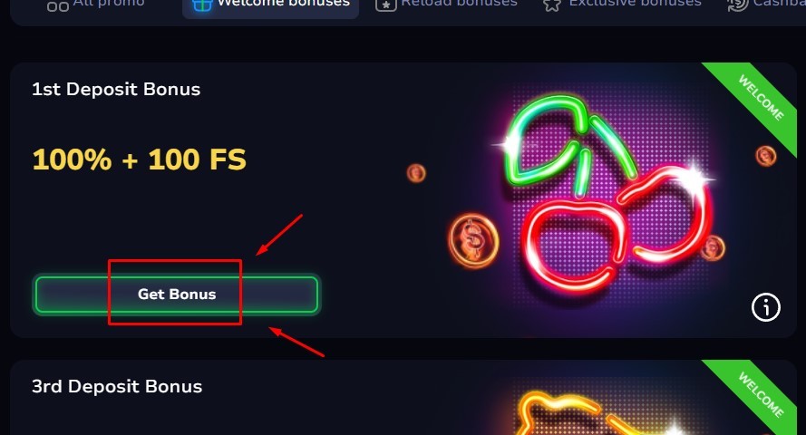 Get bonus at 7Bit Casino