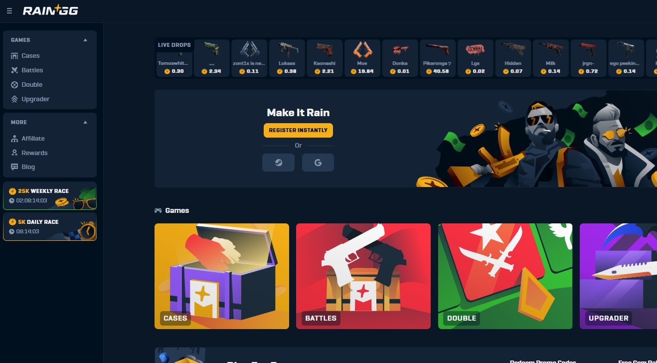 Rain.GG website