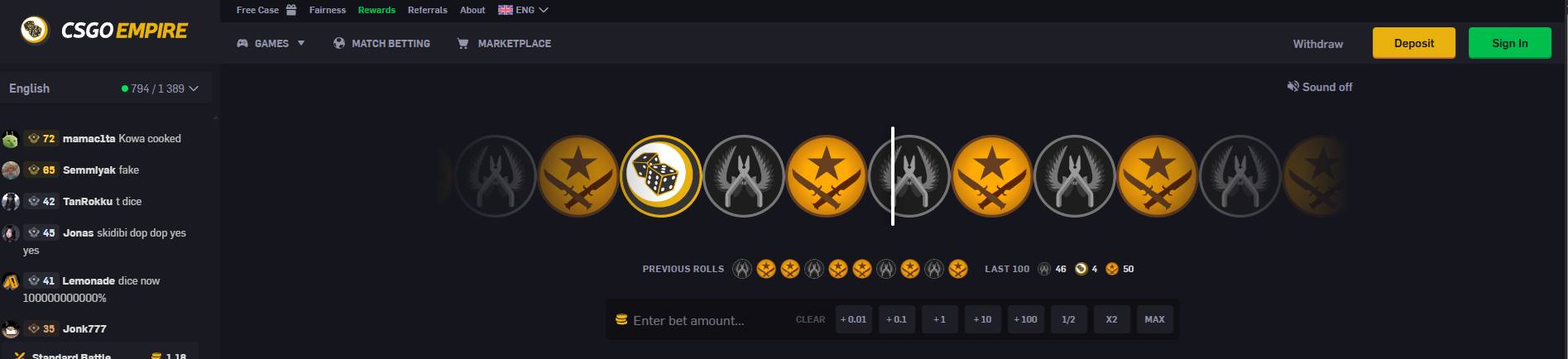CSGOEmpire site