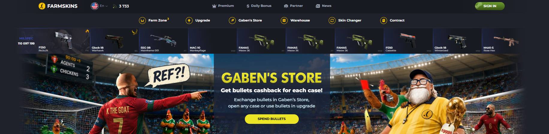 Farmskins CS2 Blackjack Site