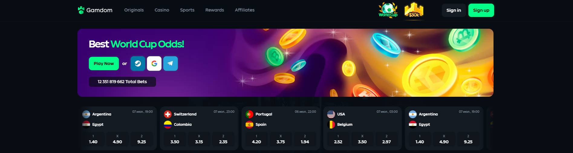 gamdom match betting