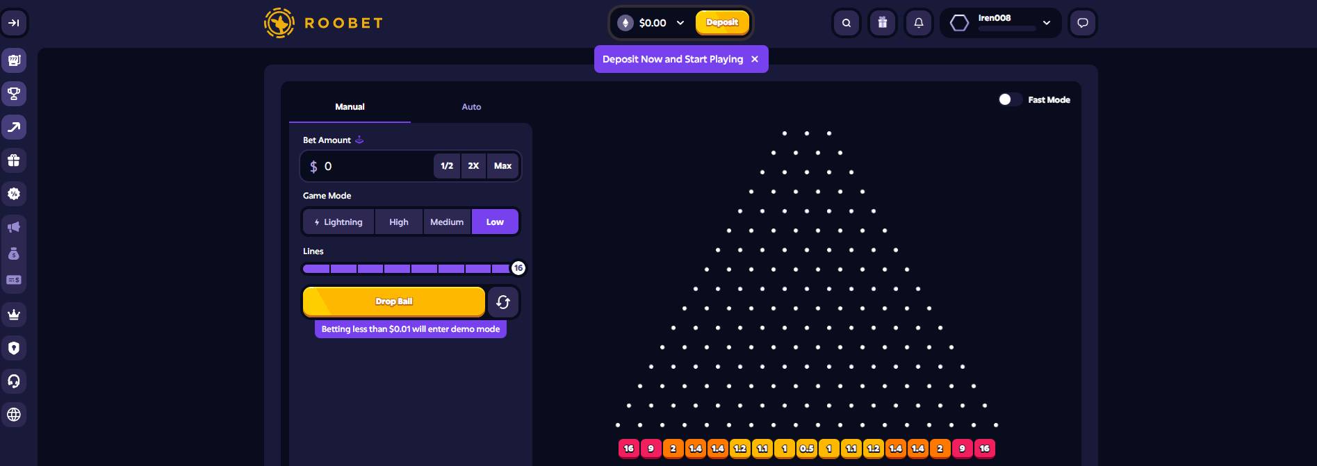 roobet plinko